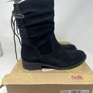 Söfft Sharnell Women's Black Suede Lace-Up Boots Size 9.5 Casual
